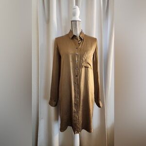 Club Monaco 100% silk shirt dress/ top
